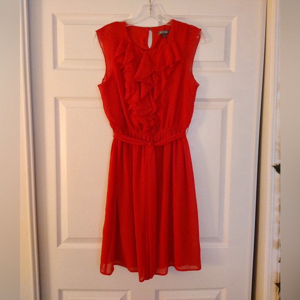 Red Ruffle Dress